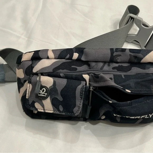 WATERFLY Fanny Pack for Women Men Water Resistant Belt Bag 4 Pockets - Picture 3 of 13